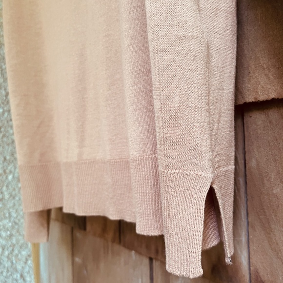 ZARA Knit Soft Sweater Camel Crew Neck Pullover JUMPER Raglan Long Sleeves M - Picture 6 of 12